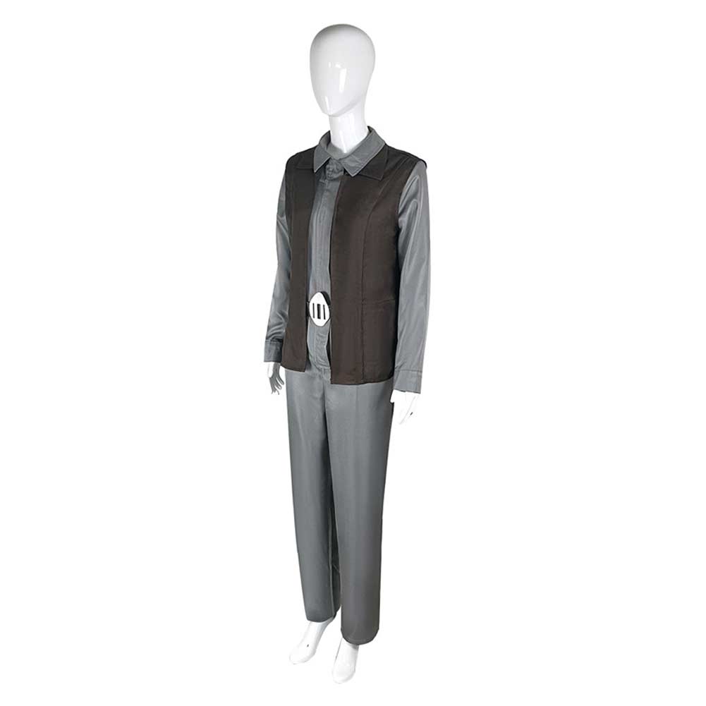 Star Wars Leia Organa Solo Cosplay Costume Grey Outfits Halloween Carnival Suit