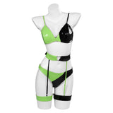 Kim Possible Shego Lingerie For Women Cosplay Costume Halloween Carnival Suit
