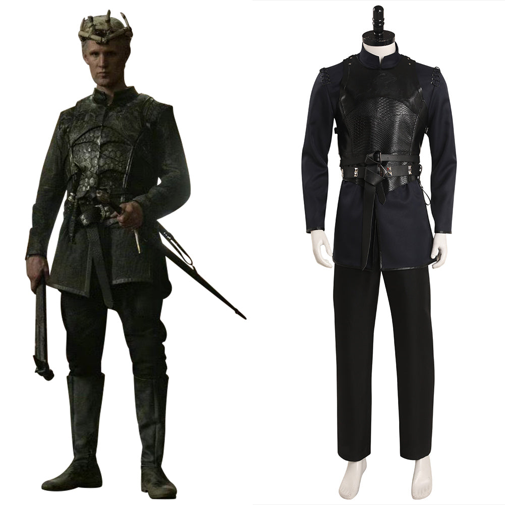 House of the Dragon - Daemon Targaryen Cosplay Costume Black Battle Suit Outfits Halloween Carnival Suit