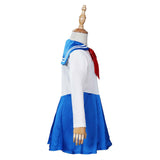 Sailor Moon Kids Girls Blue Dresses Outfits Cosplay Costume Halloween Carnival Suit