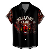 Stranger Things Hellfire Club Cosplay Costume Summer Women Men 3D Print Short Sleeve Shirt