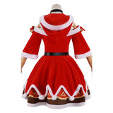 Genshin Impact - Barbara Gunnhildr Cosplay Costume Red Christmas Dress Outfits Halloween Carnival Suit