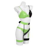 Kim Possible Shego Lingerie For Women Cosplay Costume Halloween Carnival Suit