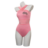 Cosplay Costume Halloween Carnival Party Disguise Suit pink lady swimsuit Grease: Rydell High Cheerleader