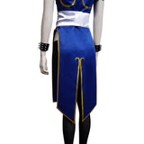 Game Street Fighter(SF) Halloween Carnival SuiChun-Li Cosplay Costume Cheongsam  Dress Outfits t