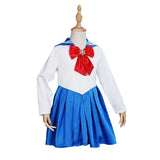 Sailor Moon Kids Girls Blue Dresses Outfits Cosplay Costume Halloween Carnival Suit