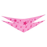 Barbie Pet Dog Pink Stars Scarf Cosplay Costume Outfits Halloween Carnival Suit