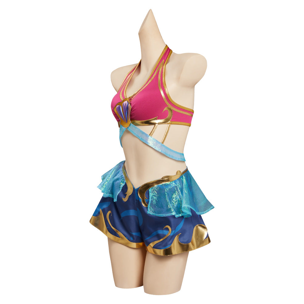 League of Legends LoL Seraphine Song of Ocean Skin Swimsuit Cosplay Co –  Cosplaysky.ca