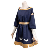 The Owl House Amity Kids Children Blue Dress Cosplay Costume Halloween Carnival Suit