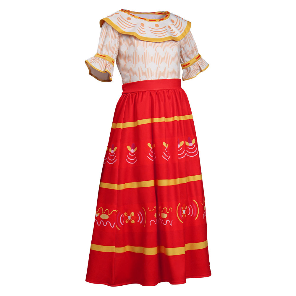 Kids Children Encanto Dolores Madrigal Dress Outfits Cosplay Costume Halloween Carnival Suit