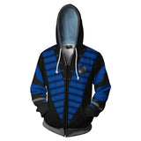 Mortal Kombat Cosplay Hoodie 3D Printed Hooded Sweatshirt Men Women Casual  Streetwear Zip Up Jacket Coat