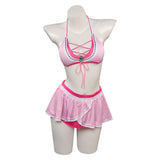 The Super Mario Bros. Movie Princess Peach Cosplay Costume Swimsuit  Fancy Outfit Halloween Carnival Suit