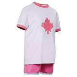 Kids Children Turning Red Mei Outfits Cosplay Costume T-shirt Shorts Sleepwear Halloween Carnival Suit
