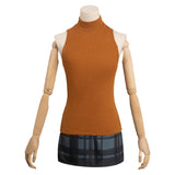 Resident Evil 4 Remake Ashley Graham Brown Sleeveless Sweater Cosplay Costume Outfits