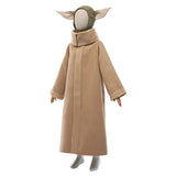 The Mando Season 2 Halloween Carnival Suit Baby Yoda Grogu Kids Children Cosplay Costume Coat Headgear Outfits