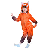 Turning Red Red Panda Cosplay Costume Kids Girls Jumpsuit Outfits Halloween Carnival Suit