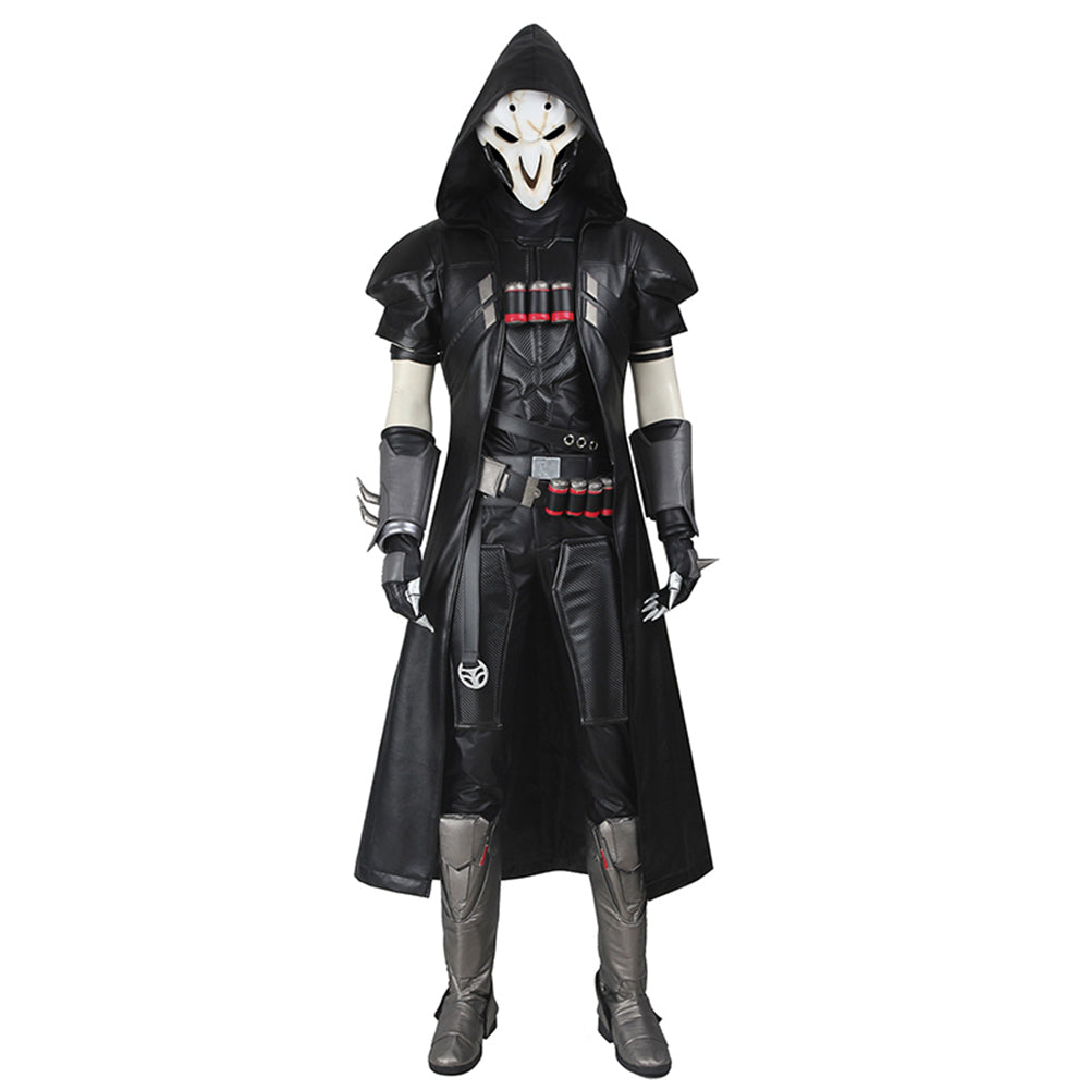 Overwatch OW Halloween Carnival Suit Reaper/Gabriel Reyes Cosplay Costume Outfits