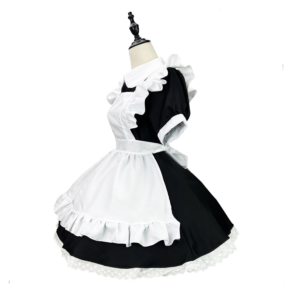 K-ON Mio Akiyama Cosplay Costume Maid Dress Outfits Halloween Carnival Suit