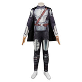 Kids Children Cosplay Costume Cloak  Jumpsuit Outfits Halloween Carnival Party Disguise Suit The Mandalorian Season 3