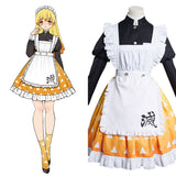 Demon Slayer Agatsuma Zenitsu Cosplay Costume Maid Dress Outfits Halloween Carnival Suit Re-creation Design
