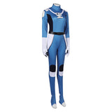Ahsoka Tano Cosplay Costume Combats Blue Jumpsuit Halloween Carnival Suit