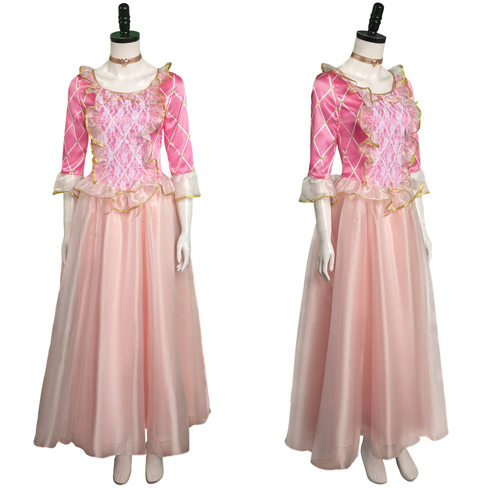 Anneliese Light pink long skirt Cosplay Costume Outfits Halloween Carnival Suit
