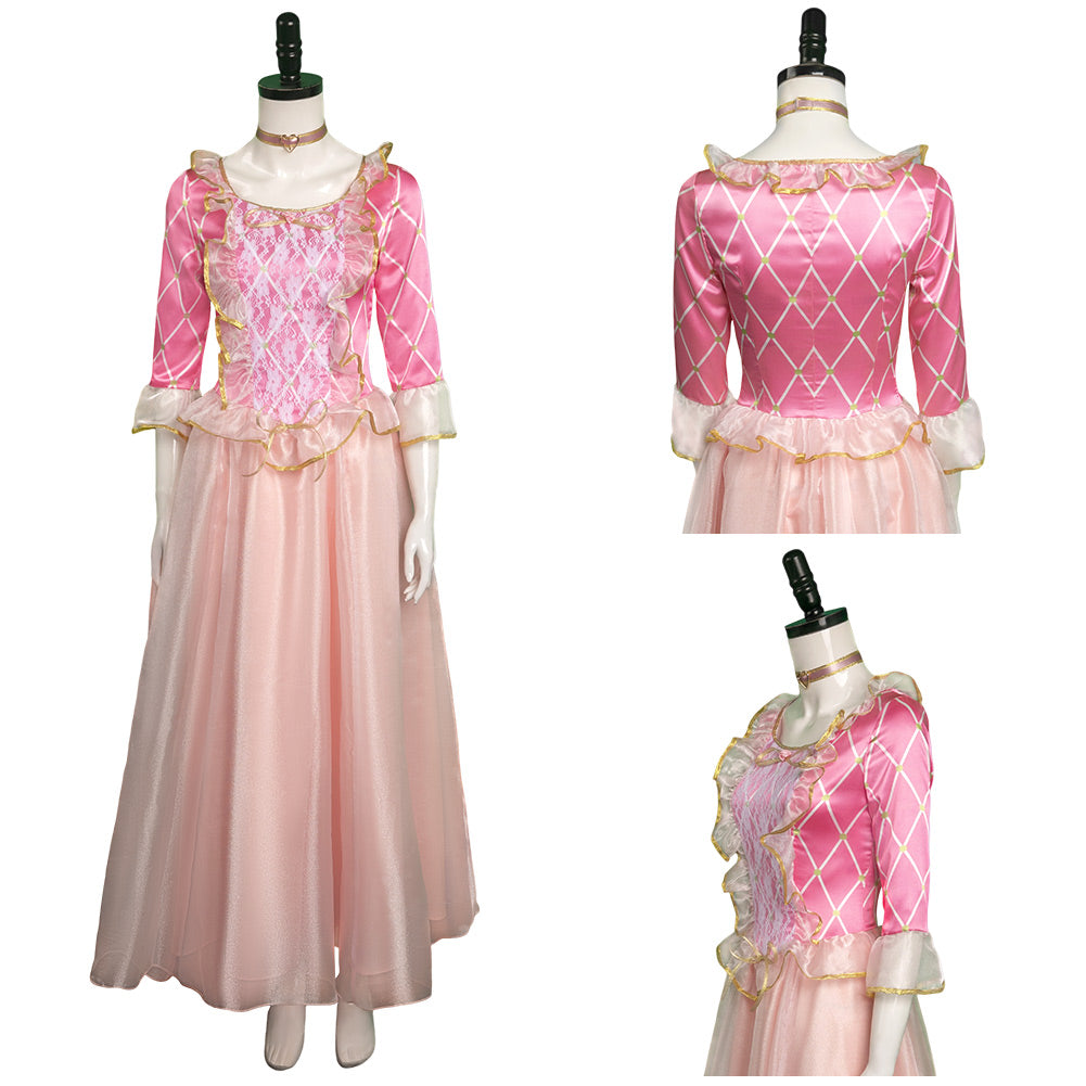 Anneliese Light pink long skirt Cosplay Costume Outfits Halloween Carnival Suit