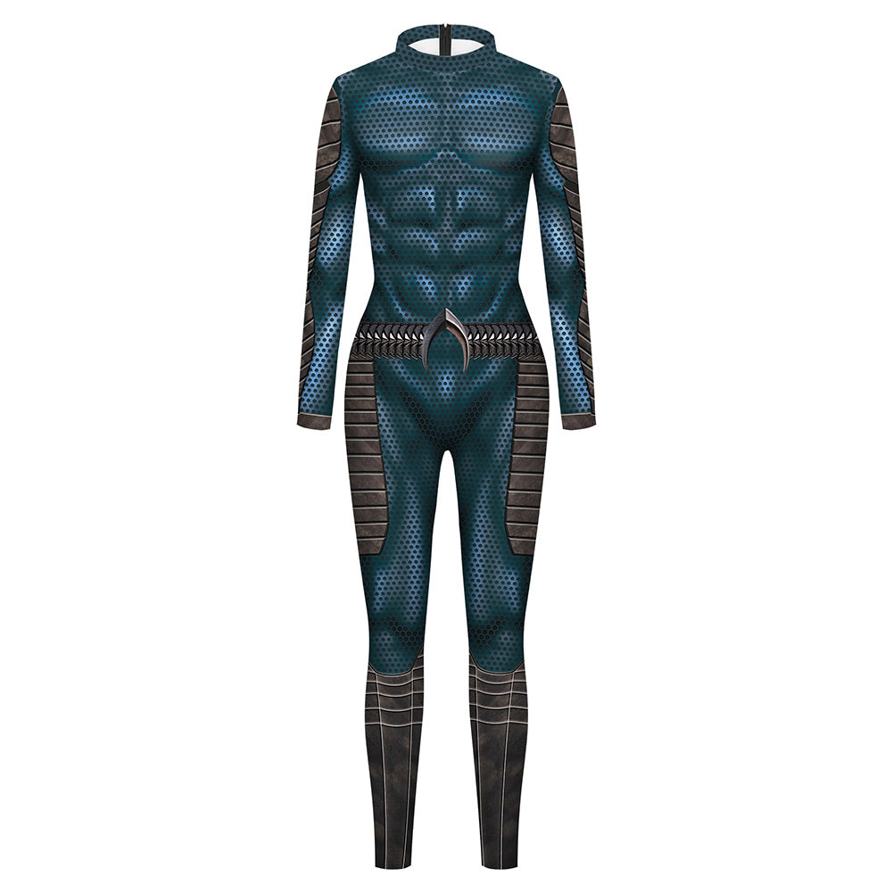 Aquaman Arthur Curry Movie Black Jumpsuit Cosplay Costume