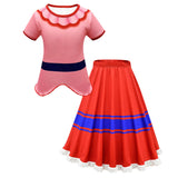 Encanto Cosplay T-shirt Skirt Set Girls Kids Cosplay Costume Halloween Carnival Suit