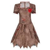 Zombie Ghost Doll Cosplay Costume Dress Outfits Halloween Carnival Suit