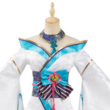 League of Legends LOL Halloween Carnival Suit Fox Ahri The Nine-Tailed Fox Cosplay Costume Women Kimono Dress Outfit