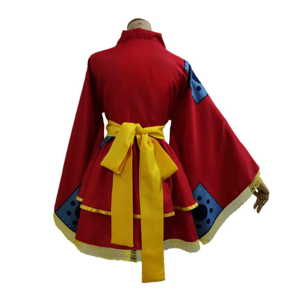 One Piece Monkey D. Luffy Cosplay Costume Lolita Outfits For Women Halloween Carnival Suit