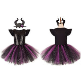 Kids Girls Witch Cosplay Costume Outfits Halloween Carnival Party Disguise Suit