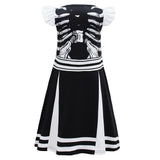 Kids Children Girls Zombies Cosplay Costume Cheerleader Dress Outfits Halloween Carnival Suit