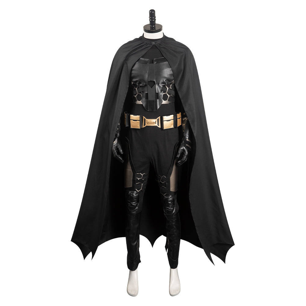 The Flash Batman Cosplay Costume Men Jumpsuit Cloak Outfits Halloween Carnival Suit