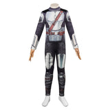 Kids Children Cosplay Costume Cloak  Jumpsuit Outfits Halloween Carnival Party Disguise Suit The Mandalorian Season 3