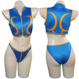 Street Fighter: The Legend of Chun-Li Swimsuit Top Shorts Cosplay Costume Halloween Carnival Party Suit