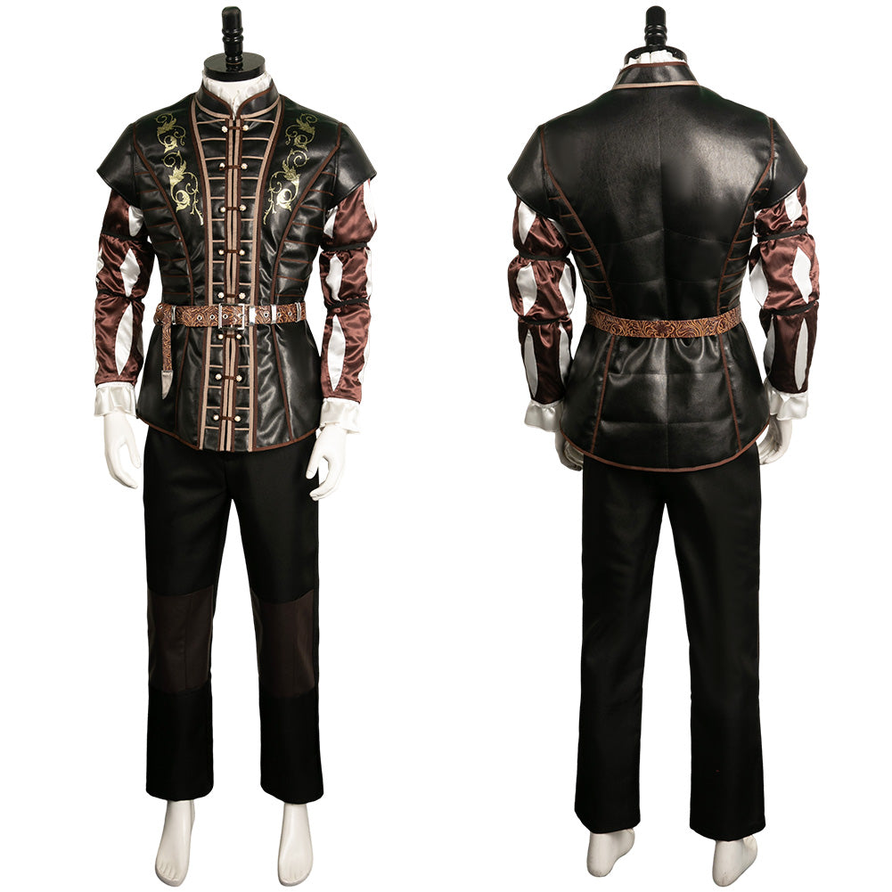 Baldur's Gate 3 Game Astarion Leather Vest Cosplay Costume Outfits Halloween Carnival Suit