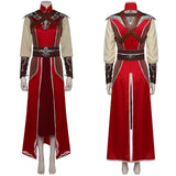 Baldur's Gate 3 Game Warlock Red Suit Cosplay Costume Outfits Halloween Carnival Suit