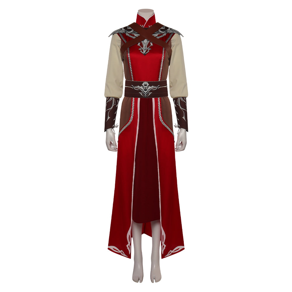 Baldur's Gate 3 Game Warlock Red Suit Cosplay Costume Outfits Hallowee ...