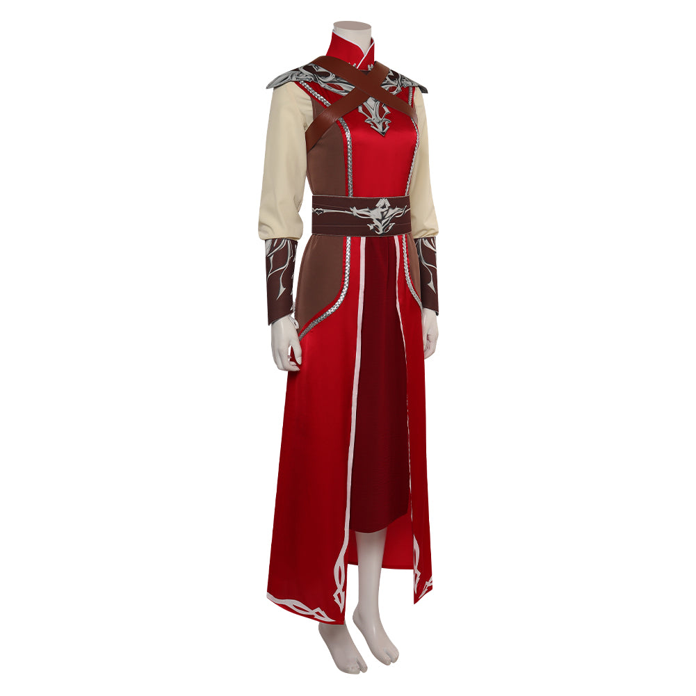 Baldur's Gate 3 Game Warlock Red Suit Cosplay Costume Outfits Hallowee ...