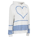 Barbie 2023 Cosplay Costume Blue and White Heart Stripe Sweatshirt Halloween Carnival