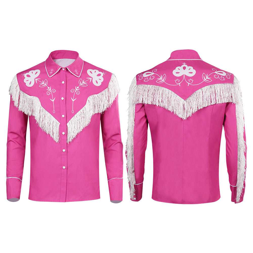 Barbie 2023 Ken Original Design Pink Tassel Jacket Cosplay Costume Outfits Halloween Carnival