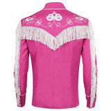 Barbie 2023 Ken Original Design Pink Tassel Jacket Cosplay Costume Outfits Halloween Carnival