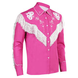 Barbie 2023 Ken Original Design Pink Tassel Jacket Cosplay Costume Outfits Halloween Carnival