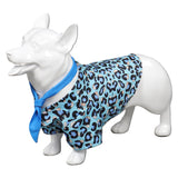Barbie 2023 Ken Pet Dog Blue Leopard Printed Shirt Cosplay Costume Halloween Carnival Suit