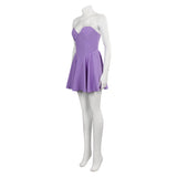 Barbie 2023 The Writer Barbie Purple Dress Cosplay Costume Halloween Carnival Suit