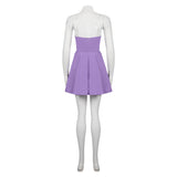 Barbie 2023 The Writer Barbie Purple Dress Cosplay Costume Halloween Carnival Suit