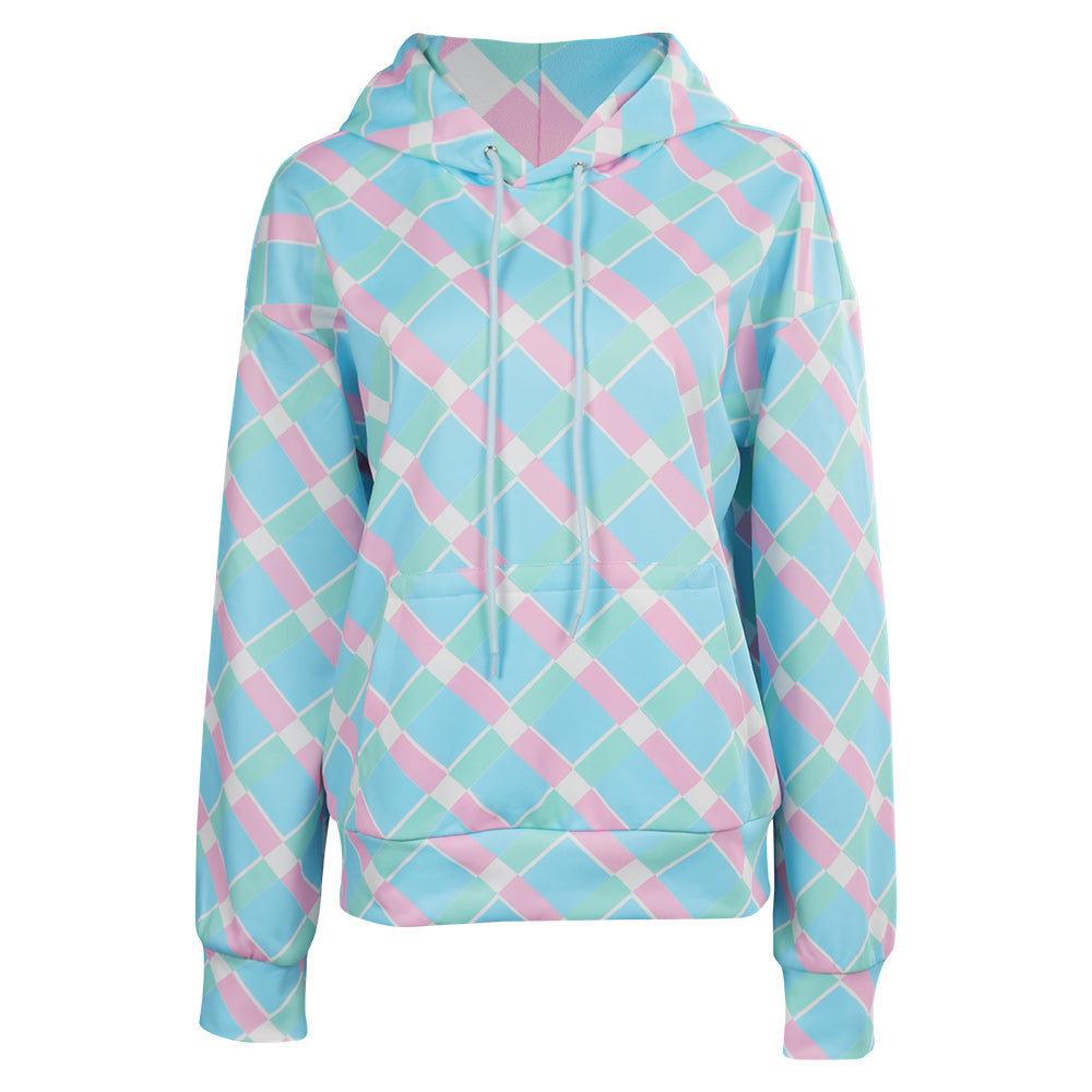 Pink 2025 checkered hoodie