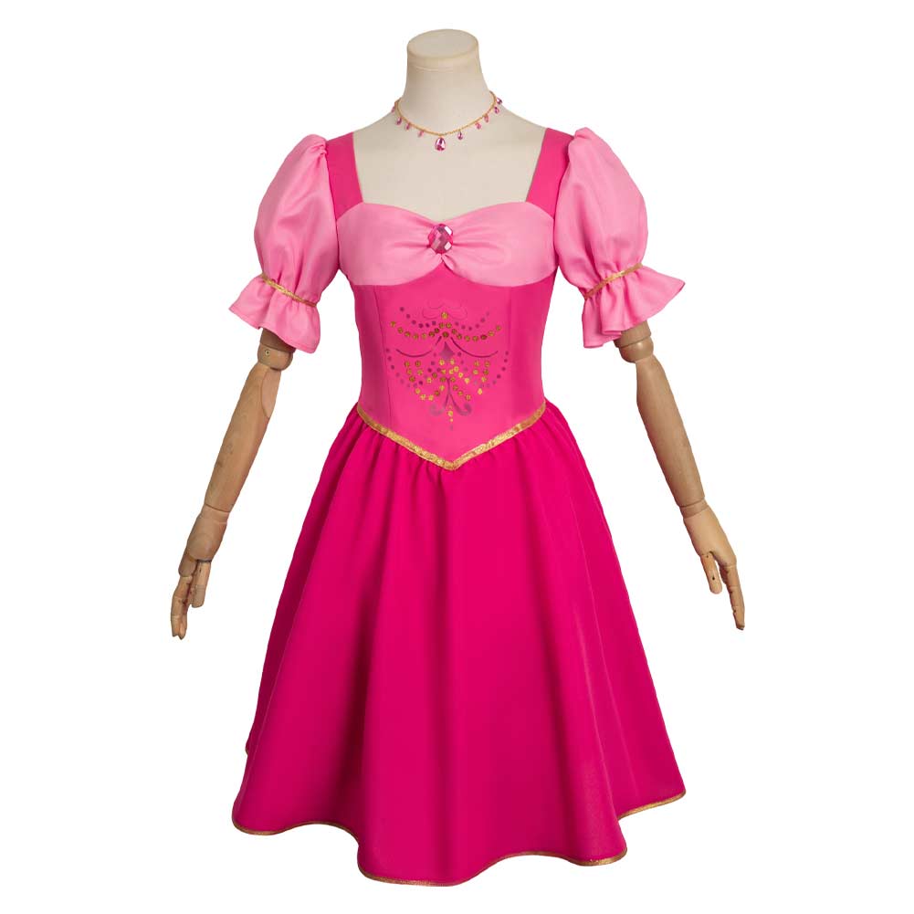 Barbie Corinne Pink Dress Cosplay Costume Halloween Carnival Suit
